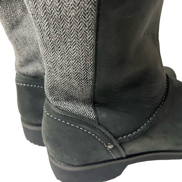 Eddie Bauer Women's Tall Boots Size 10 Trace Raven Black Gray Side Zipper - Picture 9 of 14